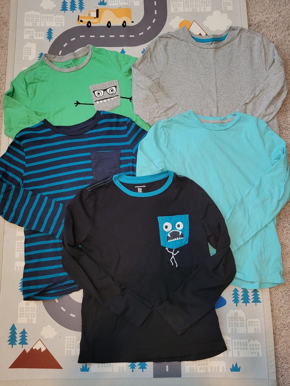 Kids Long Sleeve Tee Pack - Mixed Colors